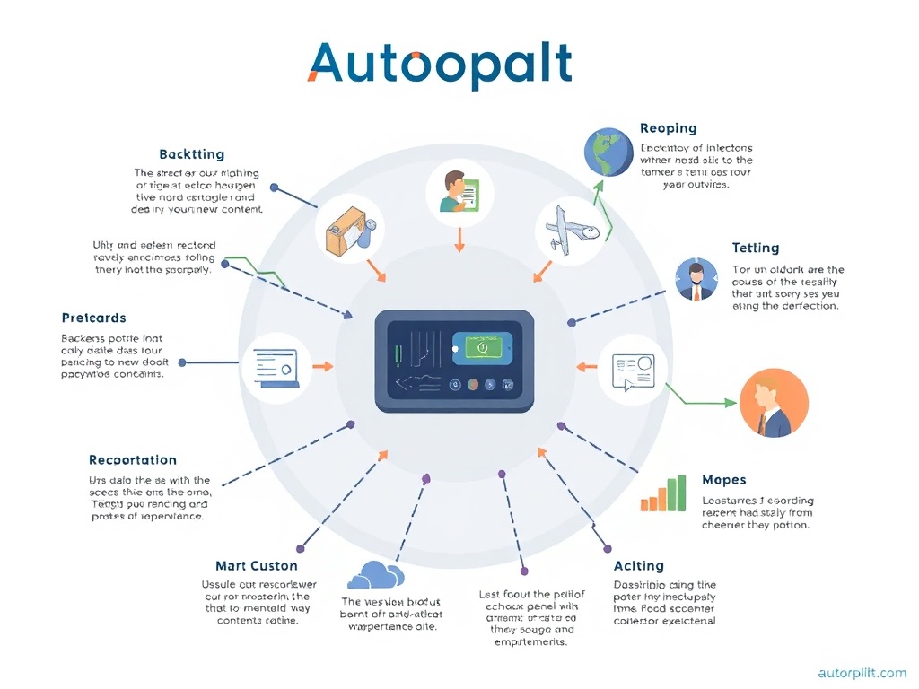 Illustratie over AutoPilot content