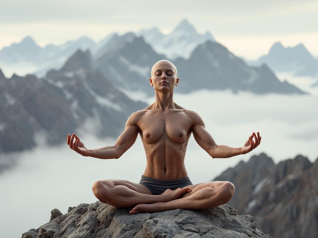 Illustratie over mountain pose