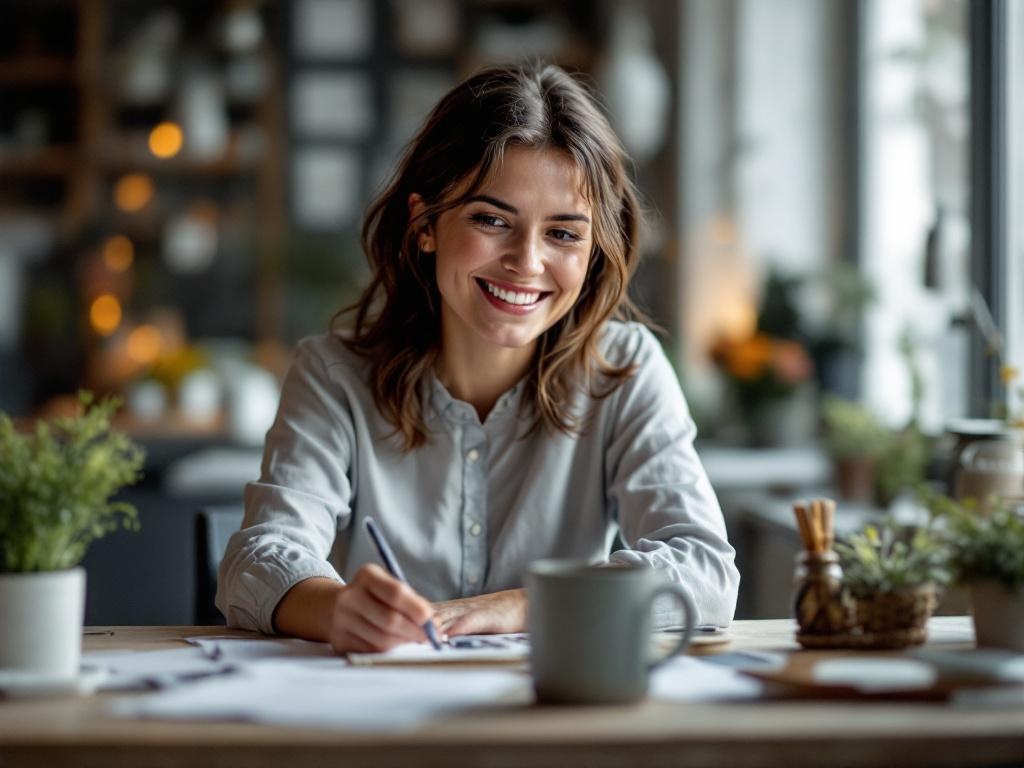 Bureau met laptop waarop verschillende carrièrepaden en vacatures worden onderzocht met post-it notities en een mindmap van mogelijkheden