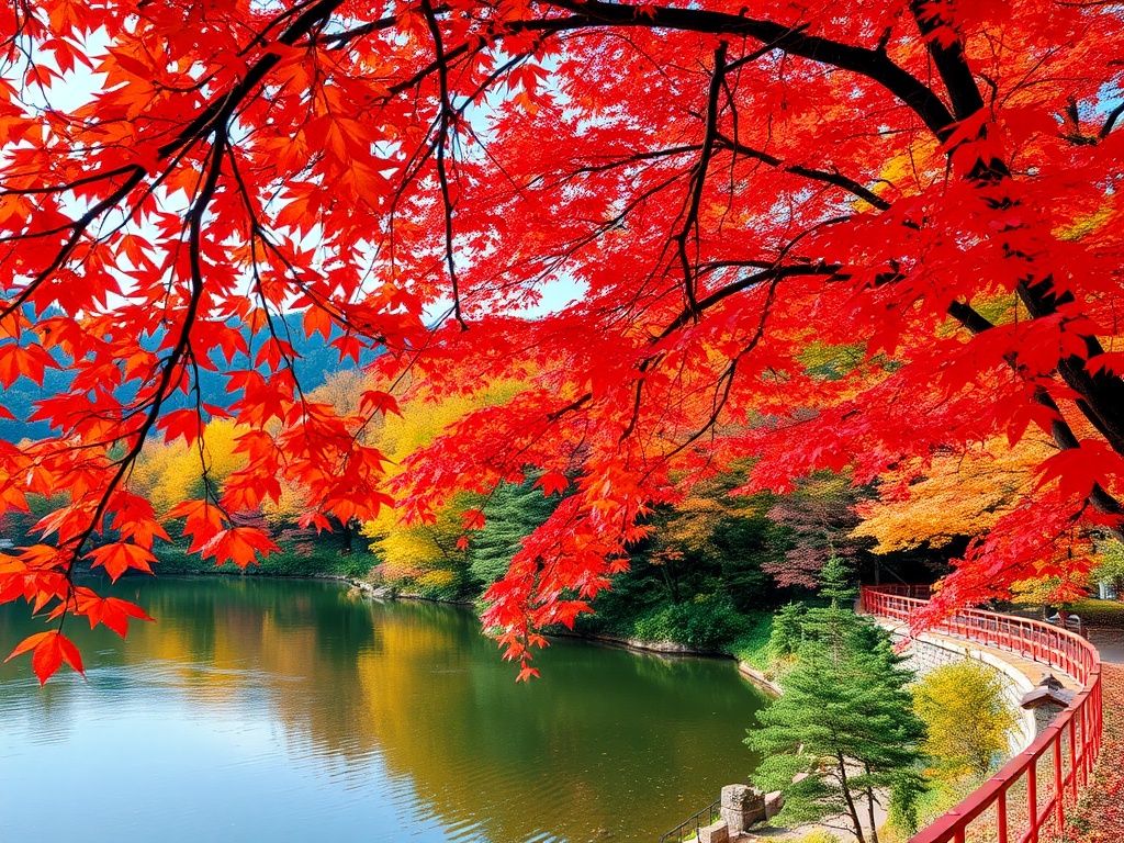 단풍놀이의 아름다운 풍경