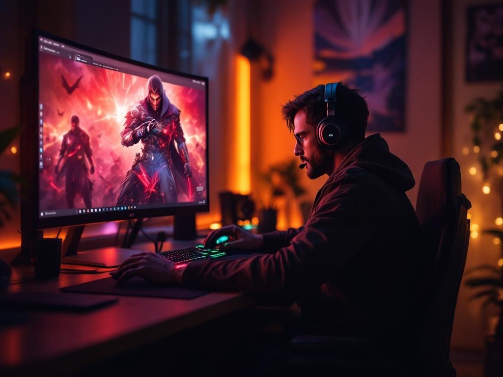 Close-up van verschillende computer componenten zoals grafische kaart, processor en RAM modules op een werkbank naast gereedschap