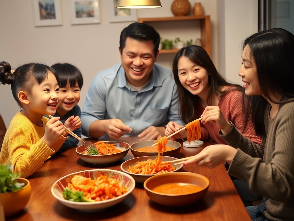 가족과 함께하는 김장 후 식사