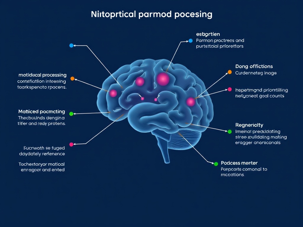 뇌의 감정 처리 과정을 설명하는 다이어그램