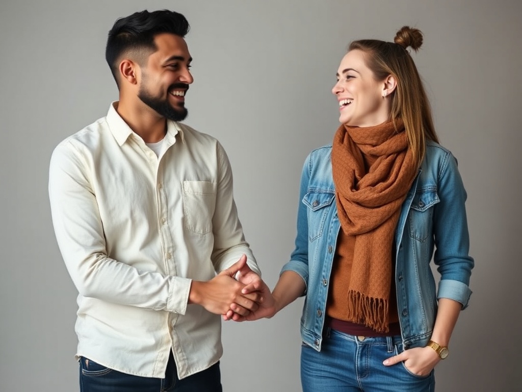 갈등을 해결한 연인의 행복한 모습